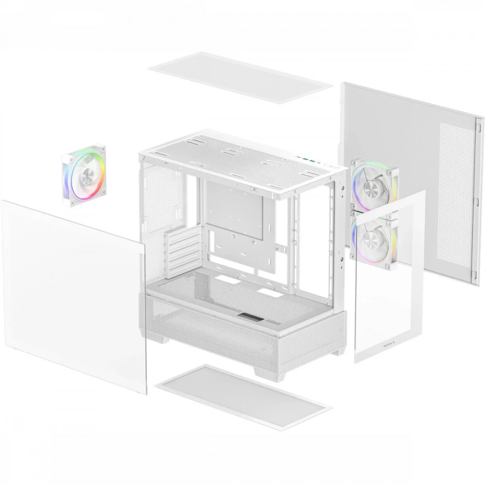 Корпус Deepcool CG380 3F White R-CG380-WHAGM3-G Mini-Tower