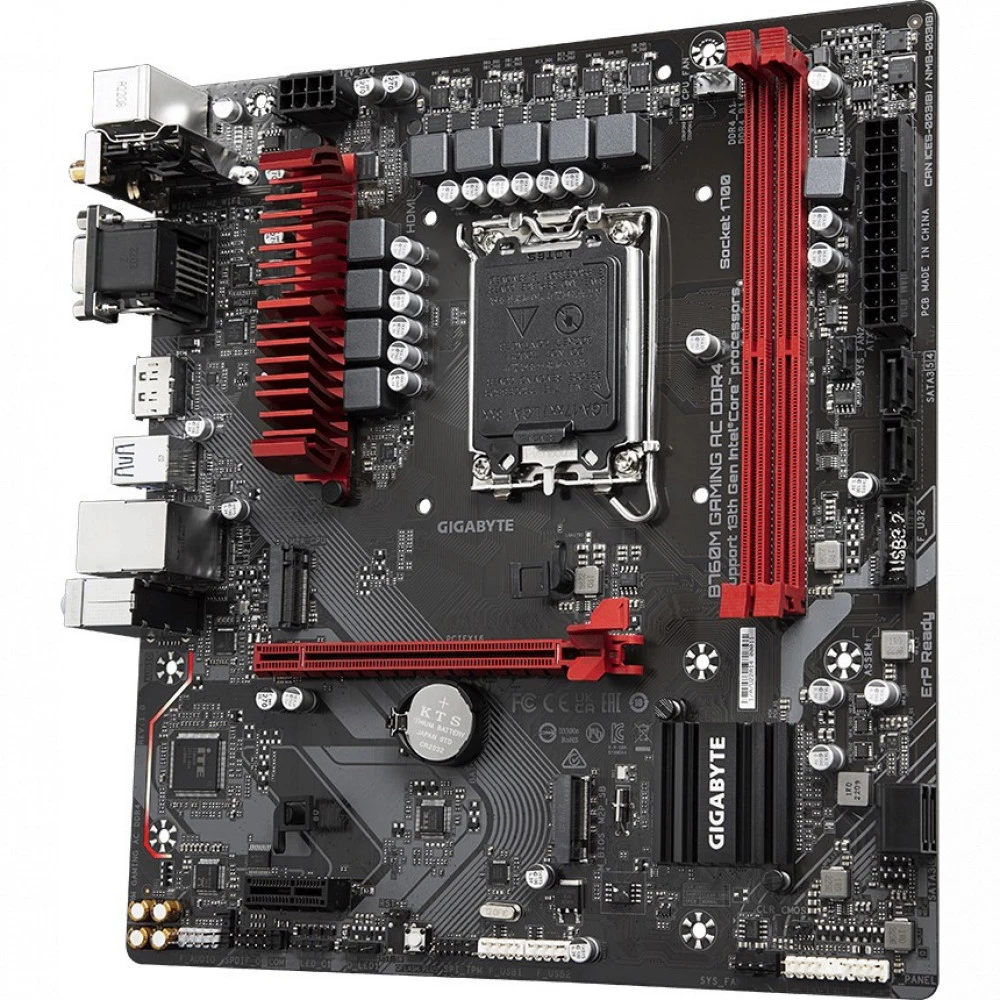Материнская плата Gigabyte B760M Gaming AC DDR4 B760M GAMING AC DDR4 (REV1.1) Micro-ATX, LGA 1700