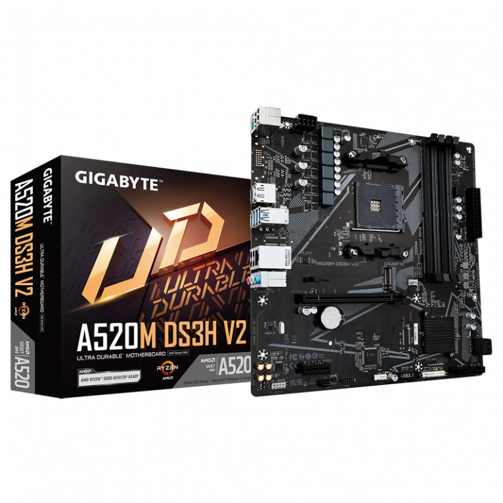 Материнская плата Gigabyte A520M DS3H V2 1.1 Micro-ATX, AMD AM4