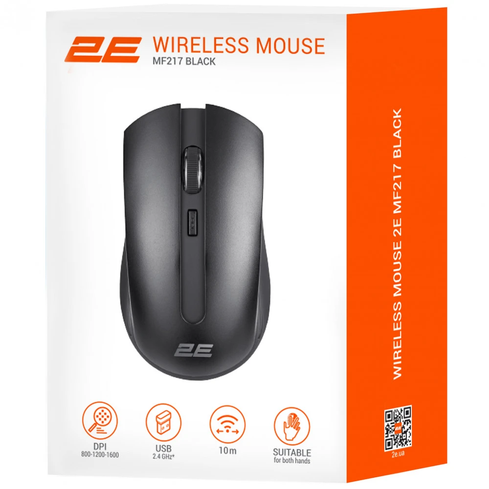 Мышь 2E MF217 WL 2E-MF217WB Бюджетные, Беспроводная