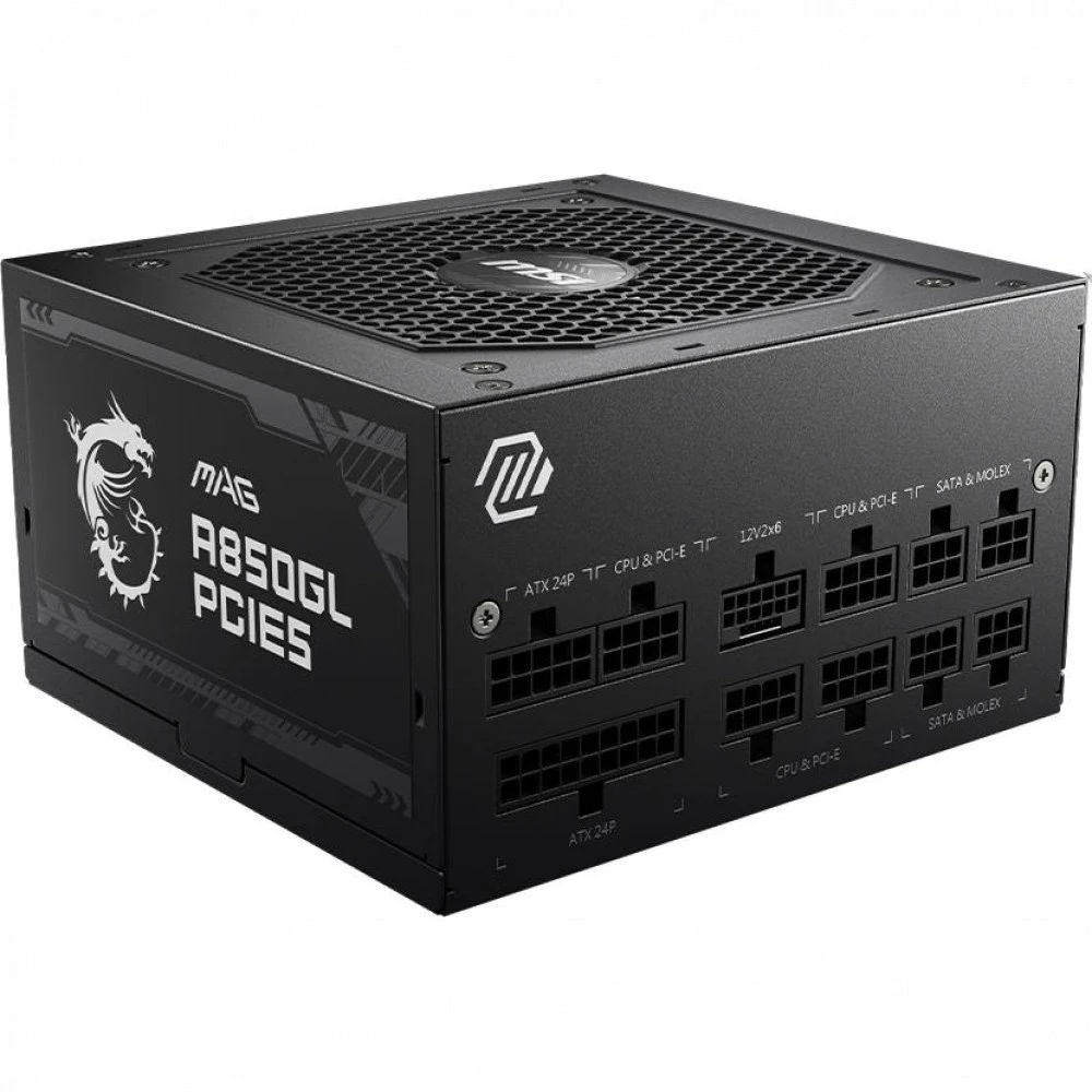 Блок питания MSI MAG A850GL PCIE5 850 Вт, 80+ Gold