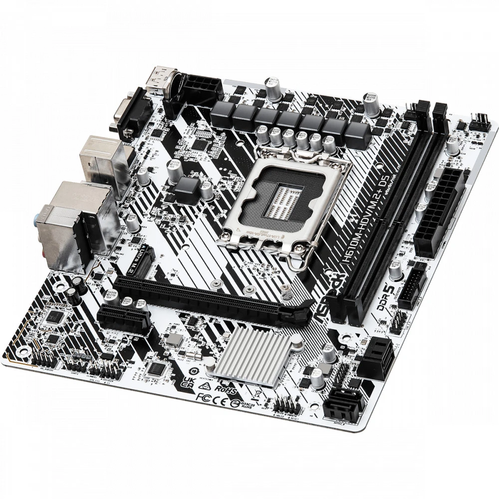 Материнская плата ASRock H610M-HDV/M.2+ D5 90-MXBM50-A0UAYZ Micro-ATX, LGA 1700