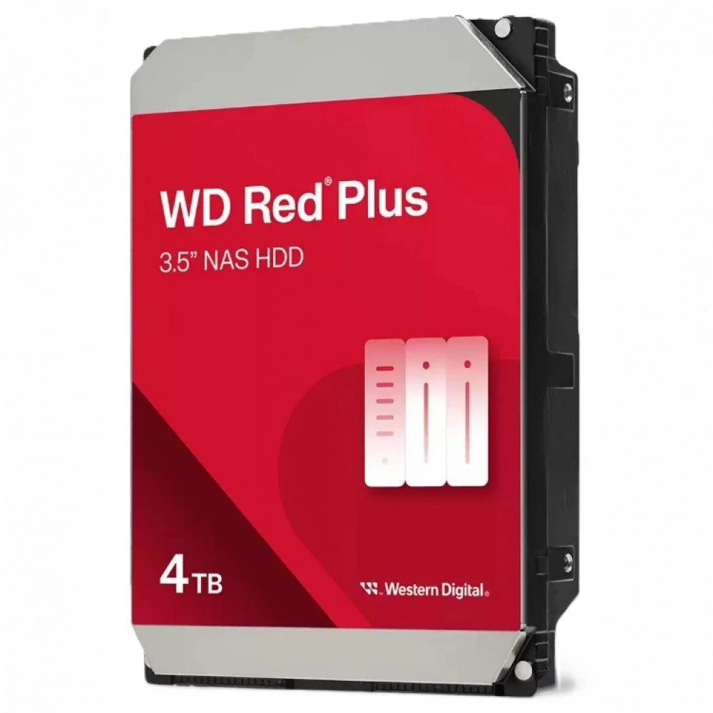 Жесткий диск Western Digital Red Plus WD40EFZZ HDD (классические), 4 ТБ, 3.5 дюйма, SATA