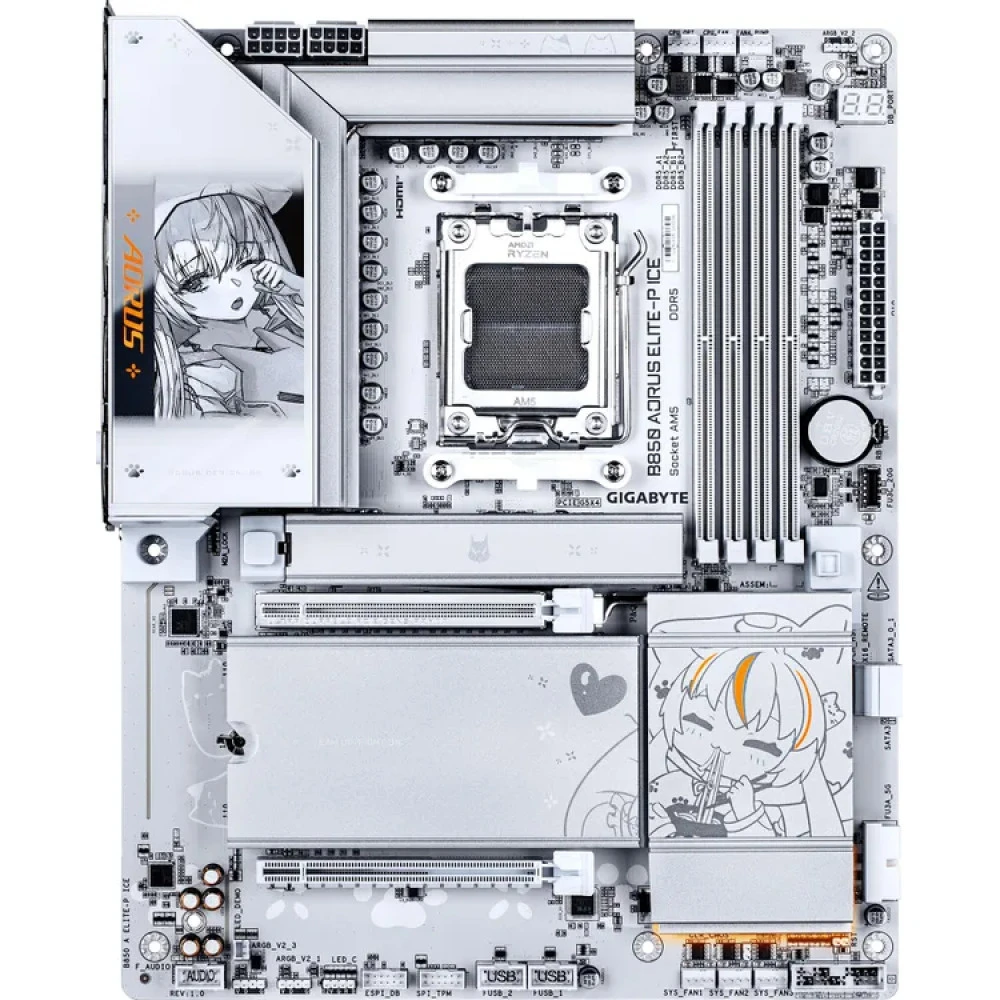 Материнская плата Gigabyte B850 A ELITE-P ICE ATX, AMD AM5