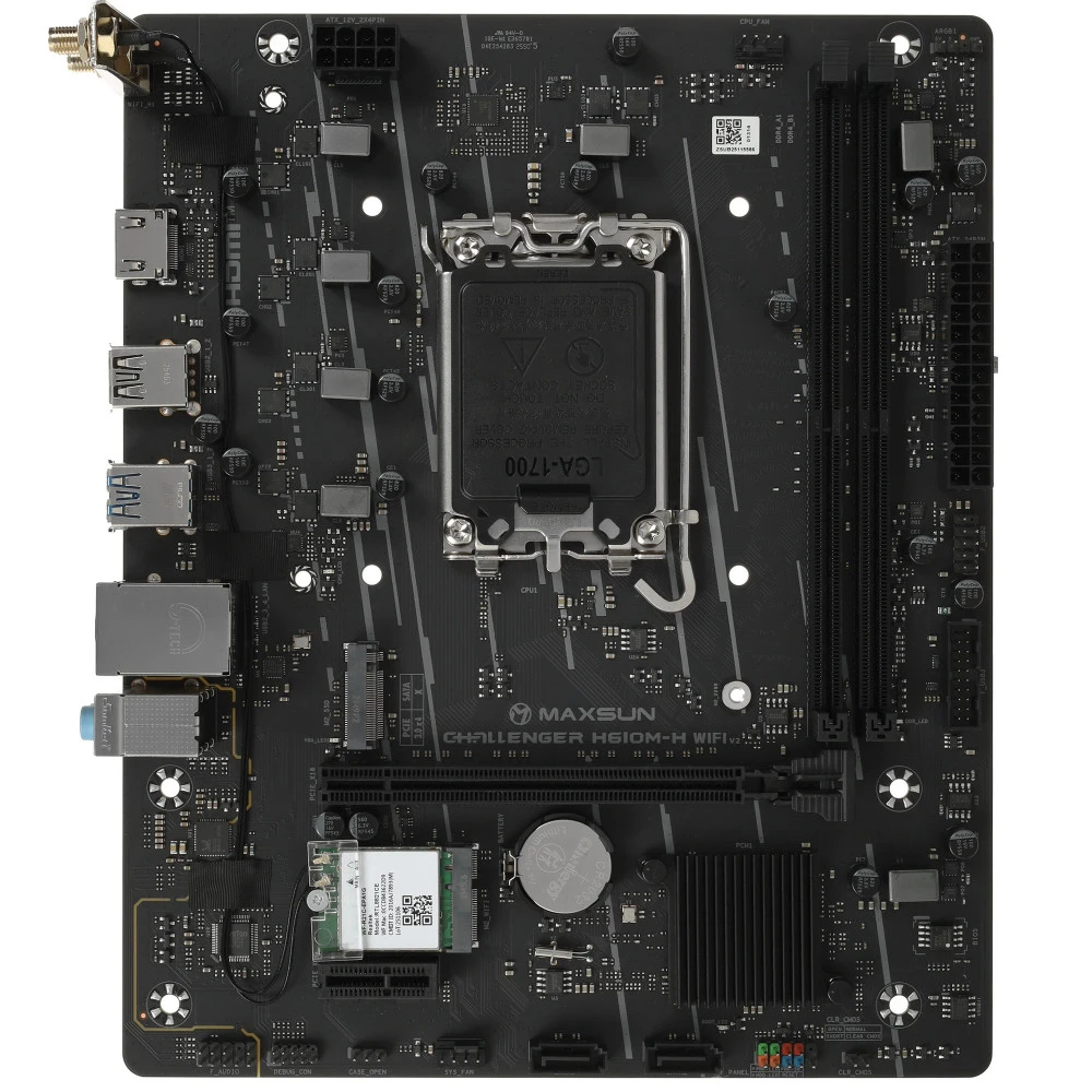 Материнская плата Maxsun  MS-Challenger H610M-H V1 WIFI Micro-ATX, LGA 1700