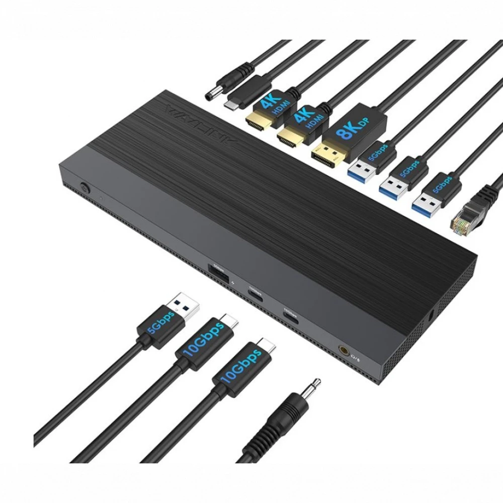 Аксессуар для ПК и Ноутбука Wavlink GEN2 4K Universal WL-UMD05M Pro Док-станция