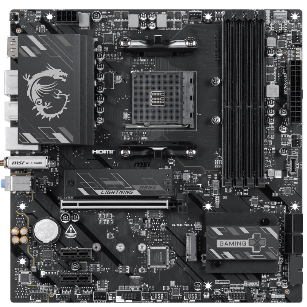 Материнская плата MSI B550M GAMING PLUS WIFI6E ATX, AMD AM4
