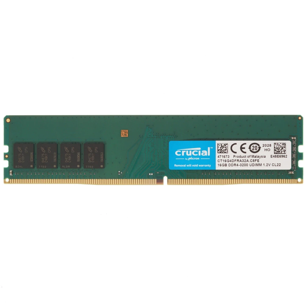ОЗУ Crucial CT16G4DFRA32A CT16G4DFRA32A-NNC-002 DIMM, DDR4, 16 Гб, 3200 МГц