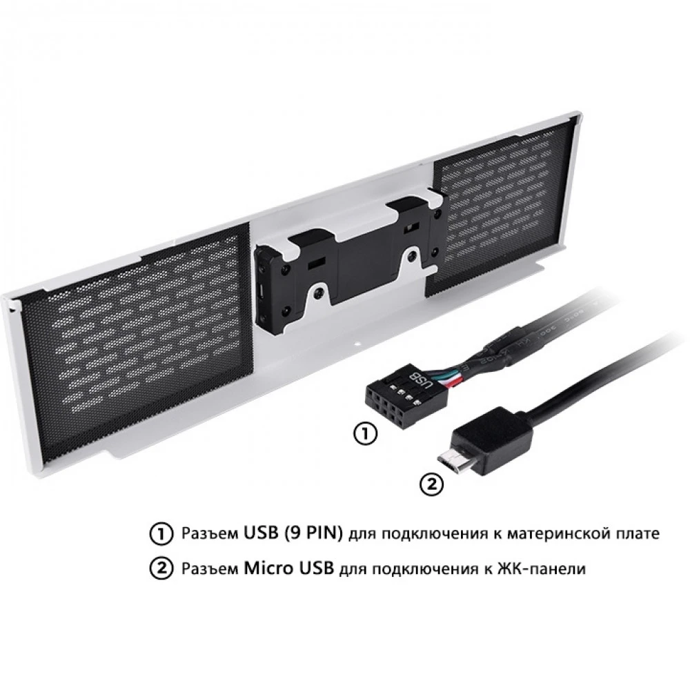 Аксессуар для ПК и Ноутбука Thermaltake ЖК-панель для Tower 500 Series Snow AC-062-OO6NAN-A1 LCD панель для корпуса