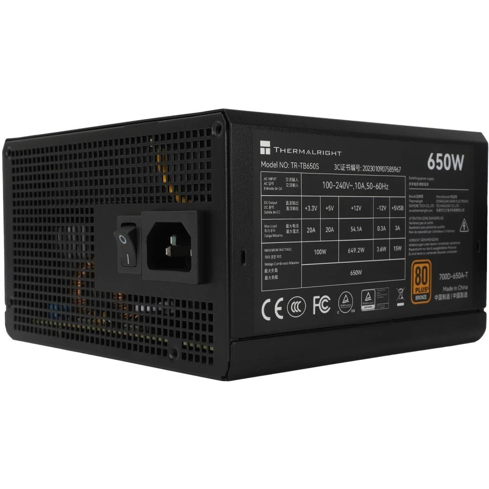 Блок питания Thermalright TR-TB650S 650 Вт, 80+ Bronze