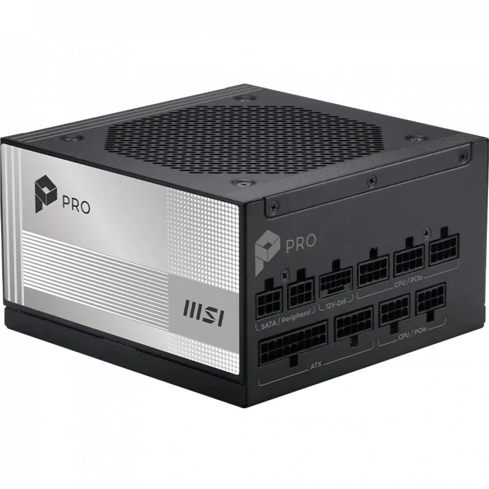 Блок питания MSI PRO A1000PL PCIE5 1000W 306-7ZPLX11-HD8 1000 Вт, 80+ Platinum