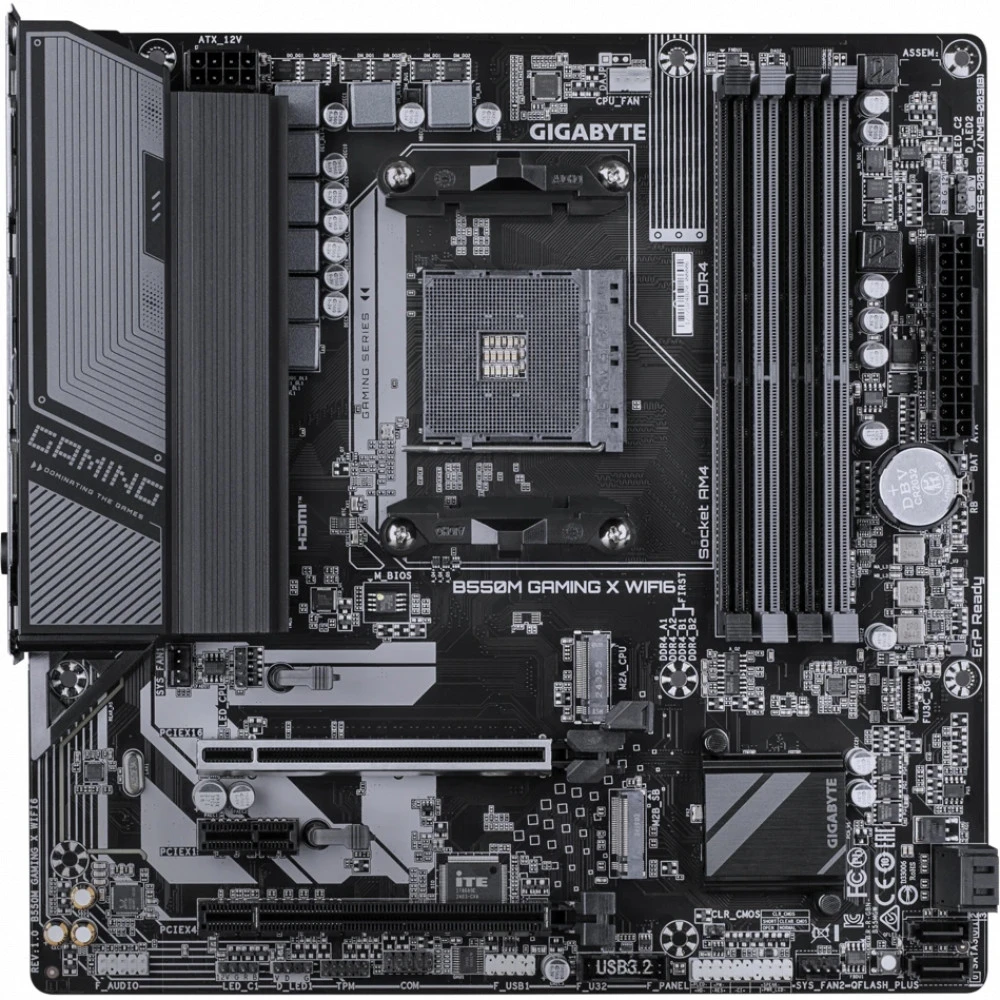 Материнская плата Gigabyte B550M Gaming X WIFI6 rev. 1.0 Micro-ATX, AMD AM4