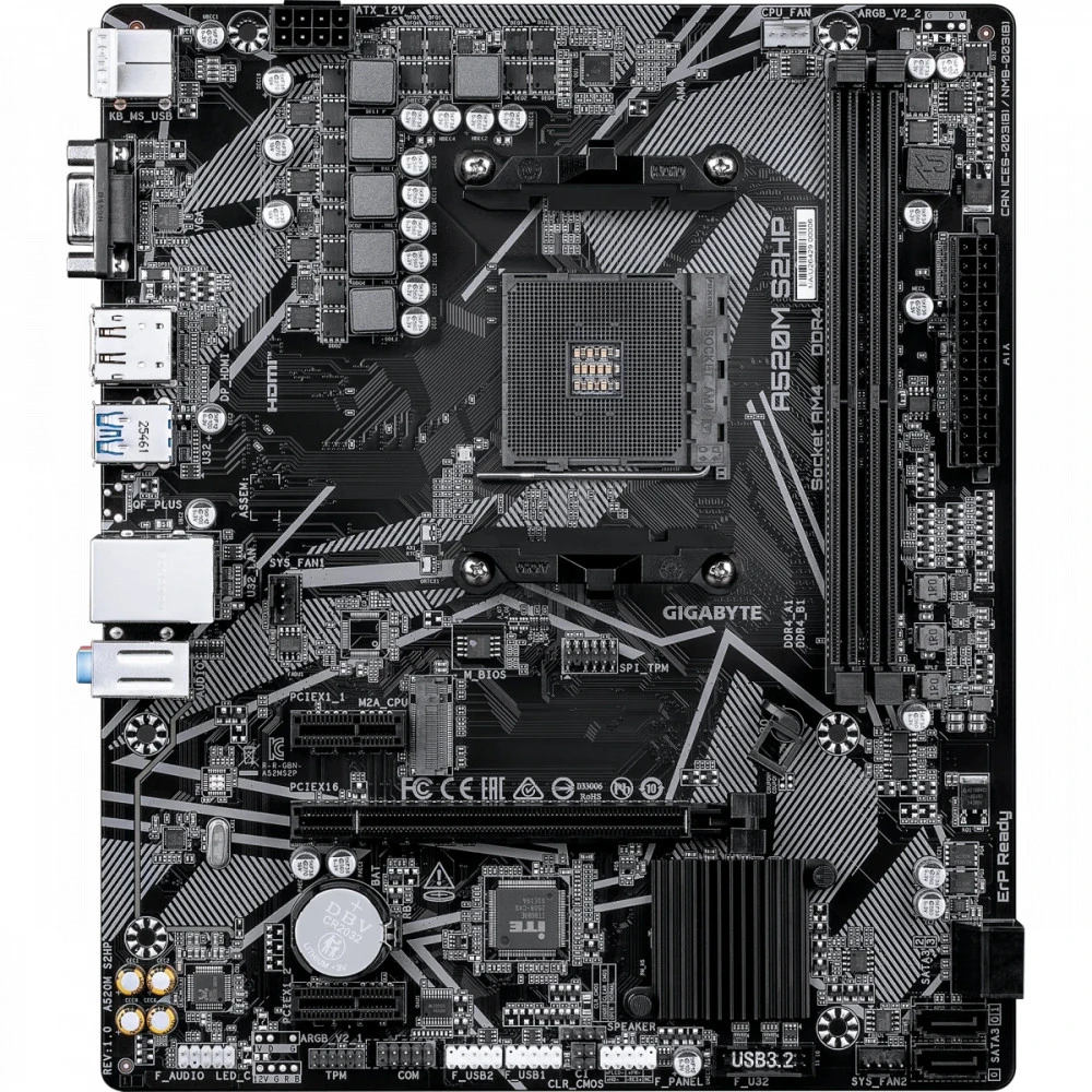 Материнская плата Gigabyte A520M S2HP rev. 1.0 A520M S2HP (rev. 1.0) Micro-ATX, AMD AM4