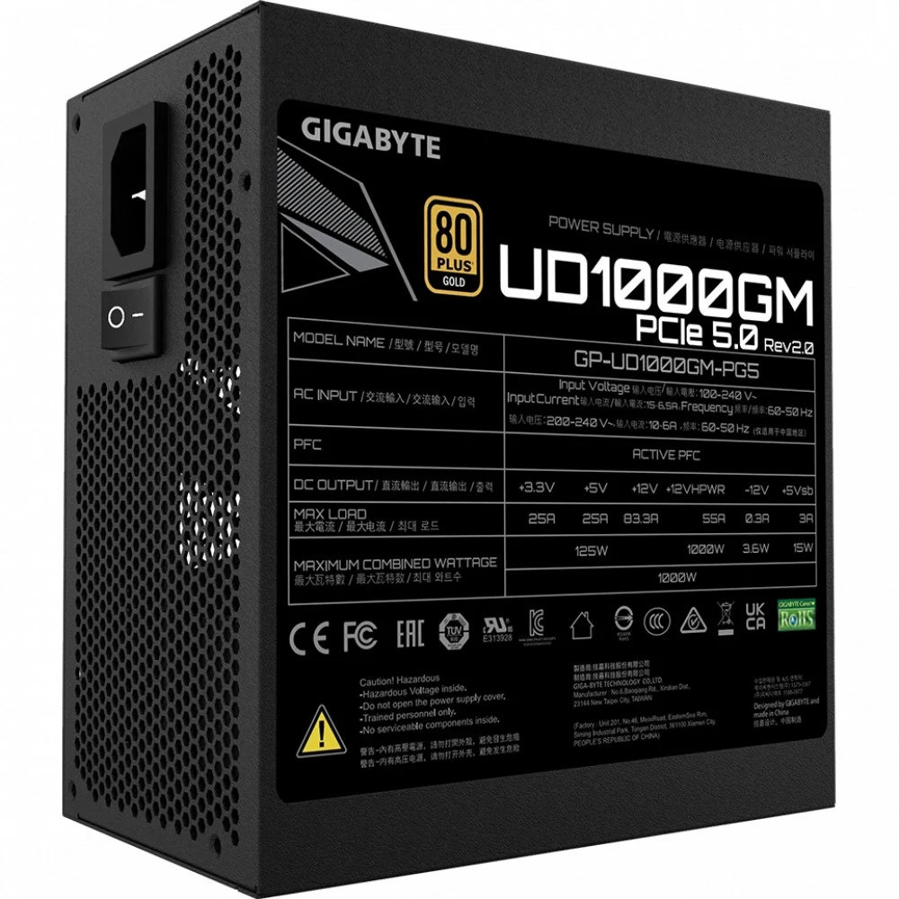 Блок питания Gigabyte 28200-U10GB-1CEUR 1000 Вт, 80+ Gold