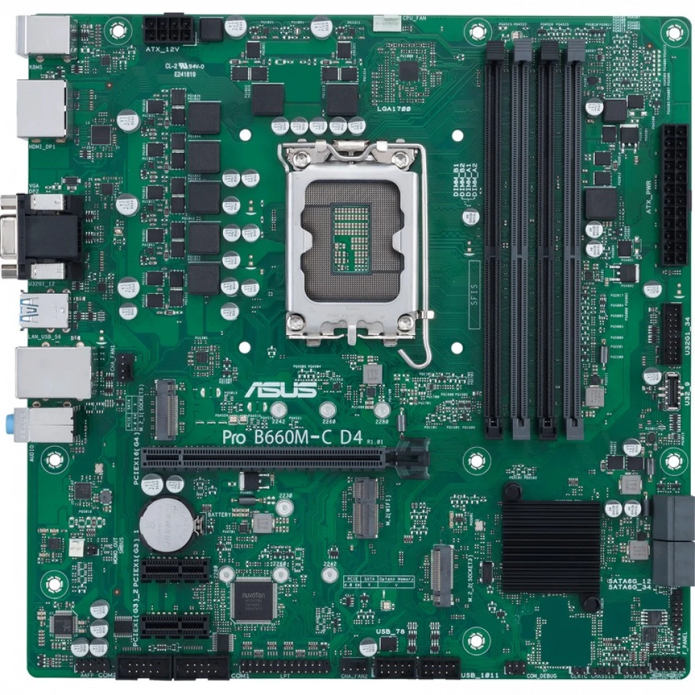 Материнская плата Asus PRO B660M-C D4-CSM 90MB19B0-M1EAYC Micro-ATX, LGA 1700