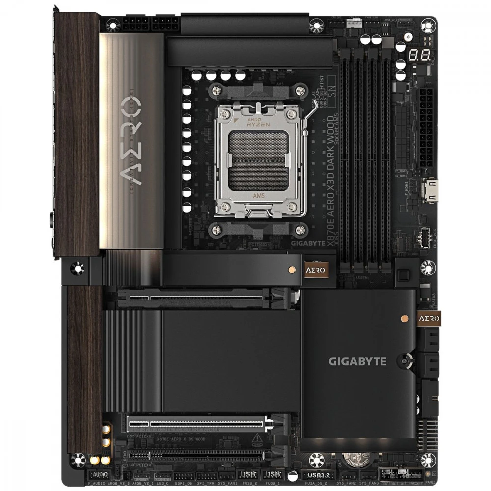 Материнская плата Gigabyte X870E AERO X3D DARK WOOD ATX, AMD AM5