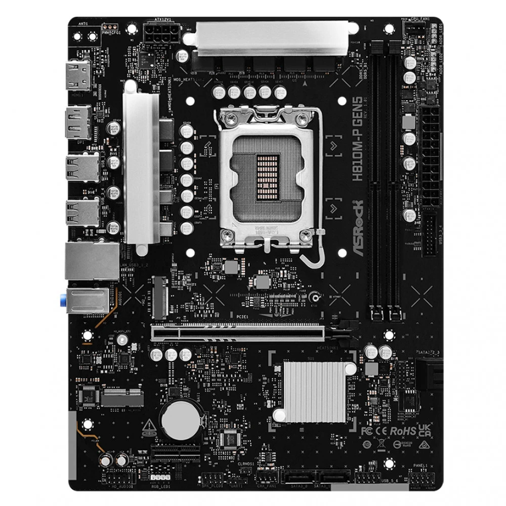 Материнская плата ASRock H810M-P Gen5 Micro-ATX, LGA 1851