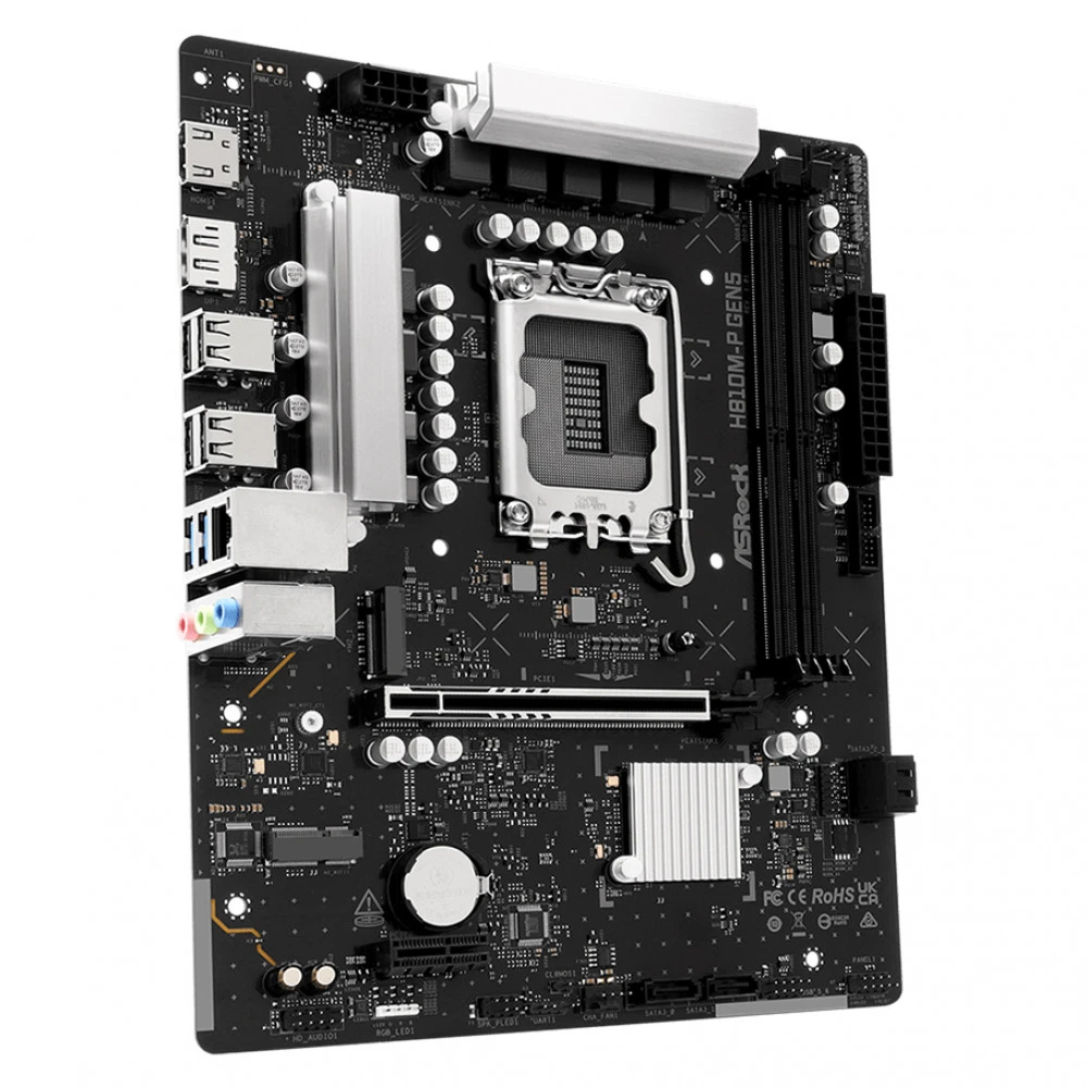Материнская плата ASRock H810M-P Gen5 Micro-ATX, LGA 1851