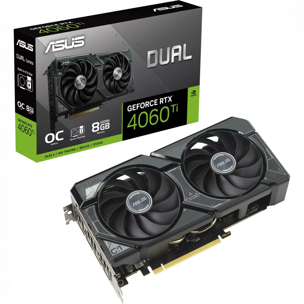 Видеокарта Asus RTX 4060 Ti SSD Dual OC Edition DUAL-RTX4060TI-O8G-SSD 8 ГБ