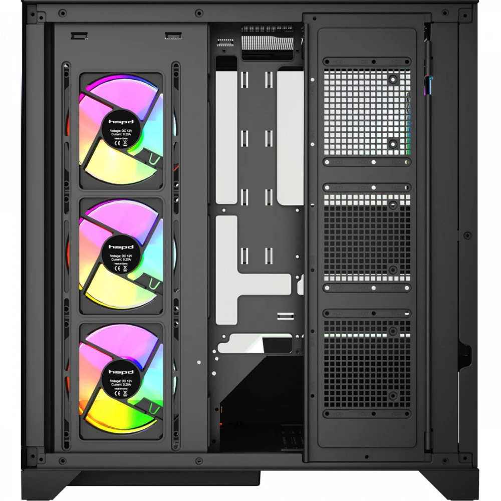 Корпус HSPD F550-TGBK-ARGB Black Mid-Tower