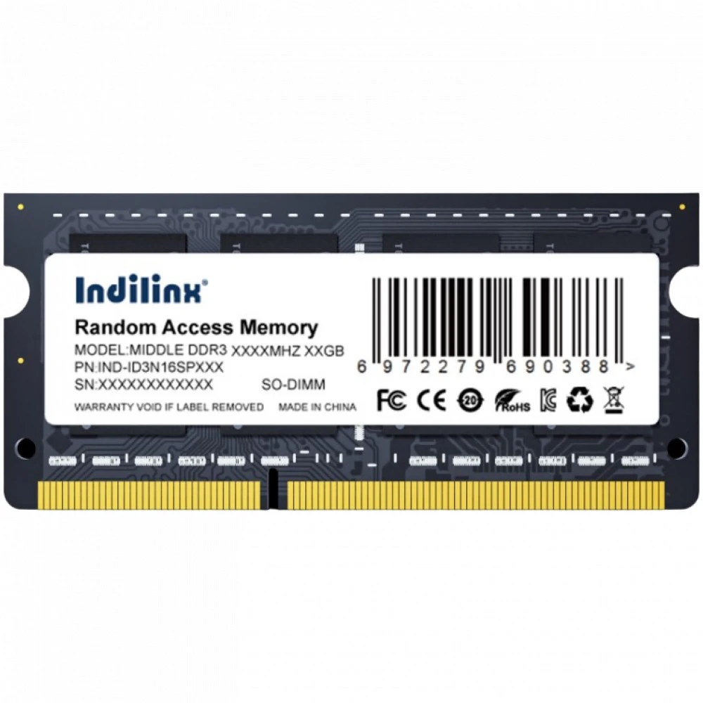ОЗУ Indilinx IND-ID3N16SP04X DIMM, DDR3, 4 Гб, 1600 МГц