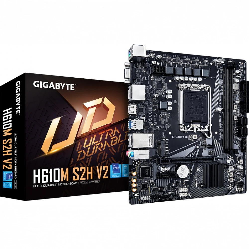 Материнская плата Gigabyte H610M S2H V2 H610M S2H V2 (REV1.0) Micro-ATX, LGA 1700