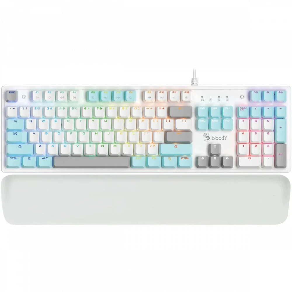 Клавиатура A4Tech Bloody S515R S515R ICY WHITE Проводная, USB