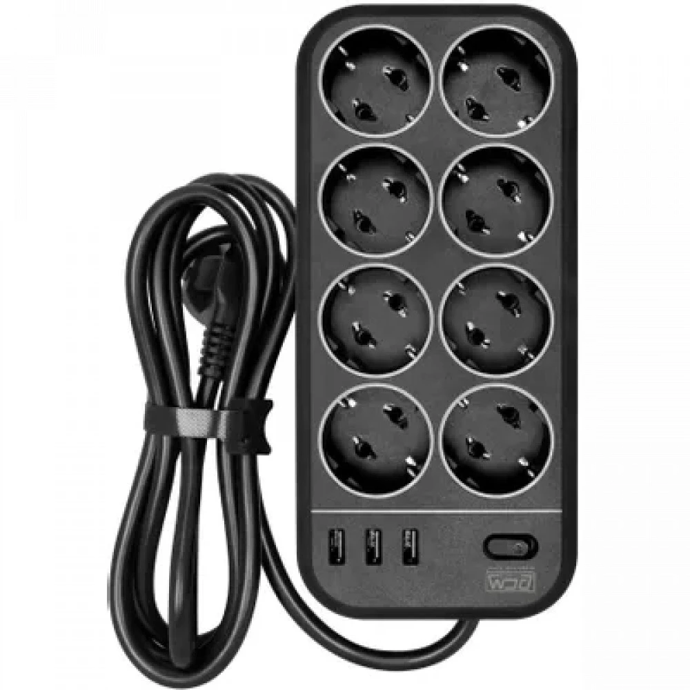 Сетевой фильтр Powercom SP-08 USB03AB 1,8 M
