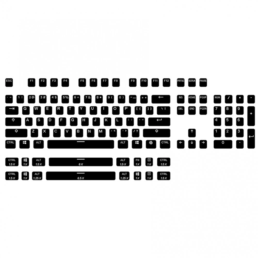 Аксессуар для ПК и Ноутбука SteelSeries PrismCAPS Black- US 60200 Кейкапы