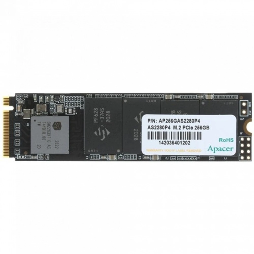 Жесткий диск Apacer AS2280P4X AP256GAS2280P4X-1 SSD (твердотельные), 256 ГБ, M.2, PCIe