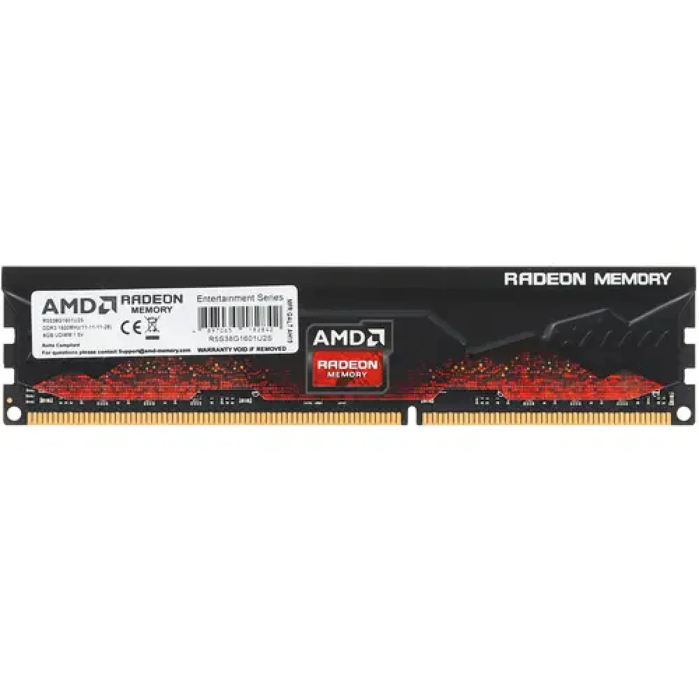 ОЗУ AMD Radeon R5 Entertainment Series R5S38G1601U2S DIMM, DDR3, 8 Гб, 1600 МГц