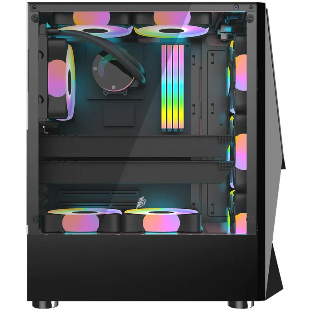 Корпус 1STPLAYER DK-3-BK-1F5M-2F5S Mid-Tower