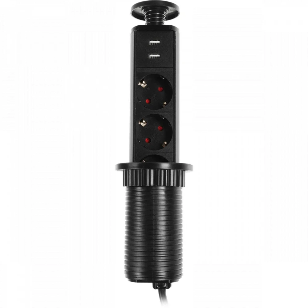 Сетевой фильтр Premier PX/BL-VRT-3R-2USB-BLK