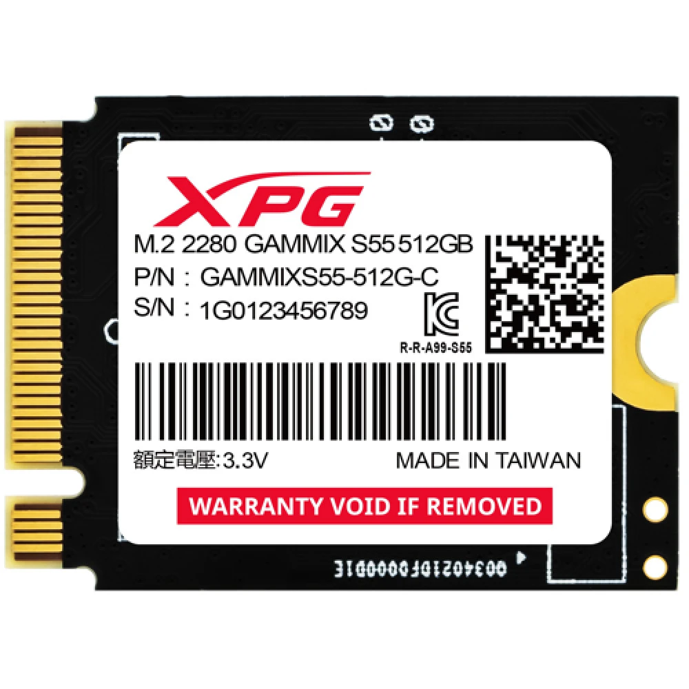 Жесткий диск ADATA XPG GAMMIX S55 SGAMMIXS55-512G-C SSD (твердотельные), 512 ГБ, M.2, PCIe