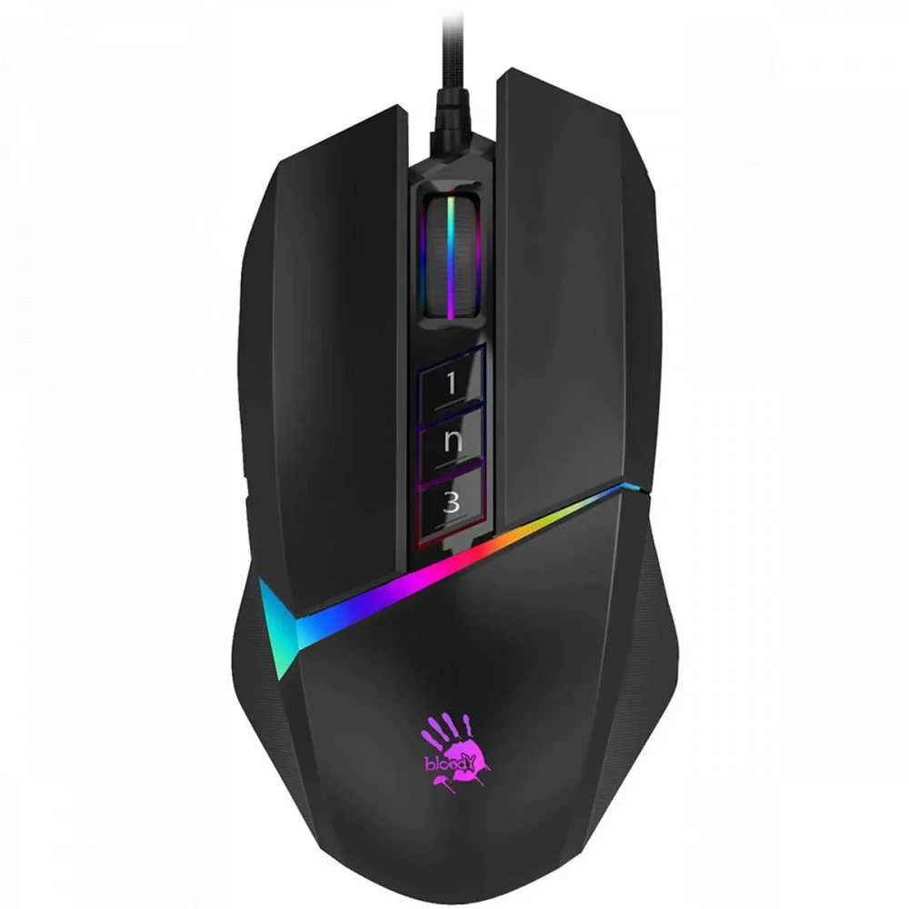 Мышь A4Tech Bloody W60-Max Stone Black Игровые, Проводная