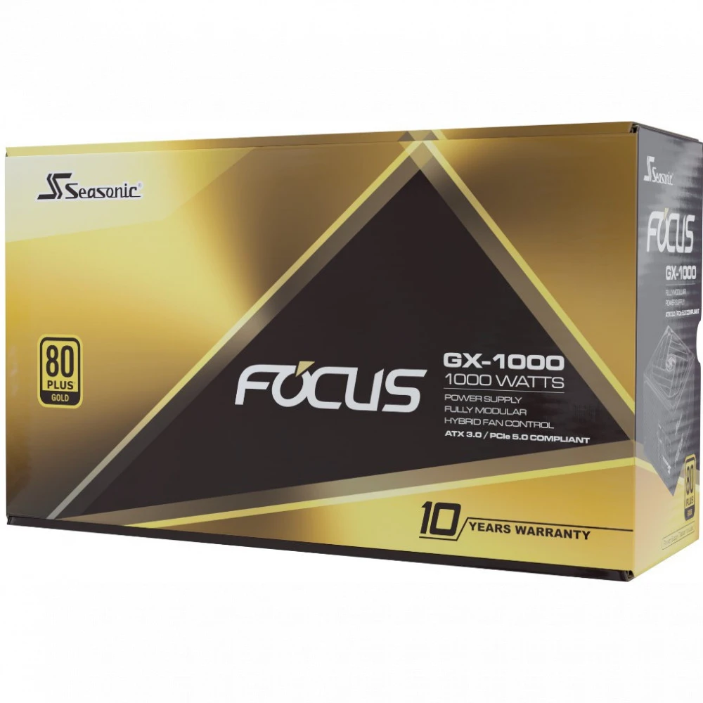Блок питания Seasonic FOCUS GX-1000 ATX 3.0 SSR-1000FX3 1000 Вт, 80+ Gold