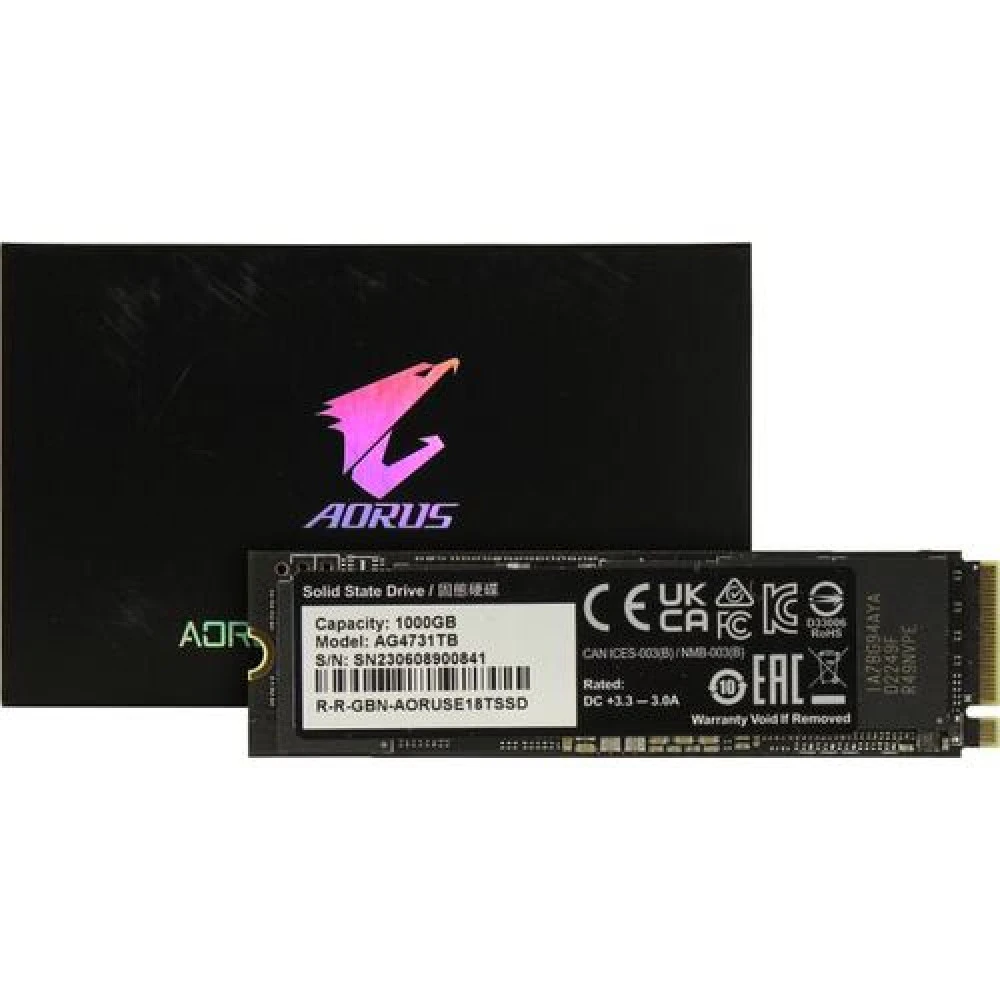 Жесткий диск Gigabyte AORUS Gen4 7300 AG4731TB 1.0 SSD (твердотельные), 1 ТБ, M.2, PCIe