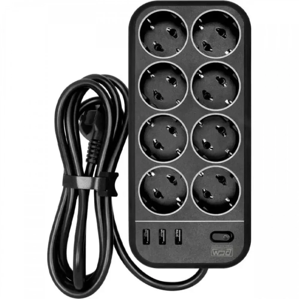Сетевой фильтр Powercom SP-08 USB03AB