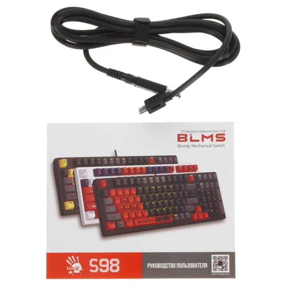 Клавиатура A4Tech Bloody S98 Sports Navy BLMS Plus S98 SPORTS NAVY BLMS RED PLUS Проводная, USB