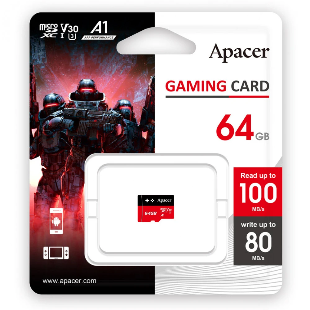 Флеш (Flash) карты Apacer AP64GMCSX10U7-RAGC 64 ГБ