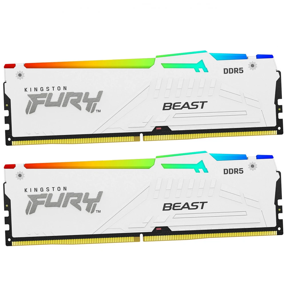 ОЗУ Kingston Fury Beast RGB KF560C30BWAK2-64 DIMM, DDR5, 64 Гб (2 х 32 Гб), 6000 МГц