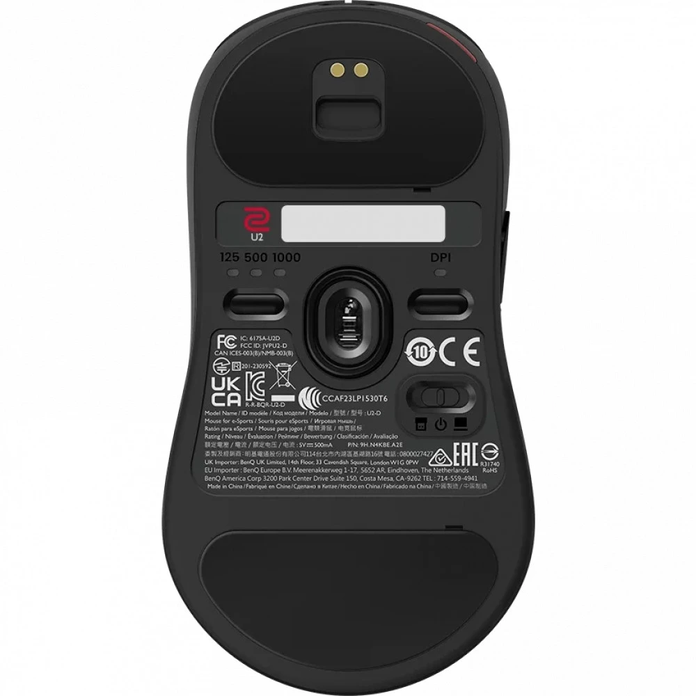 Мышь ZOWIE U2 Wireless Black 9H.N4KBE.A2E Игровые, Беспроводная