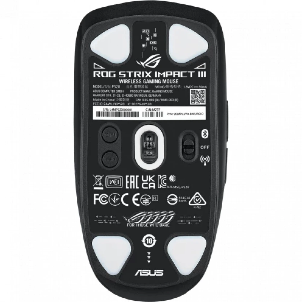Мышь Asus ROG STRIX IMPACT III WL Black 90MP03D0-BMUA00 Игровые, Беспроводная