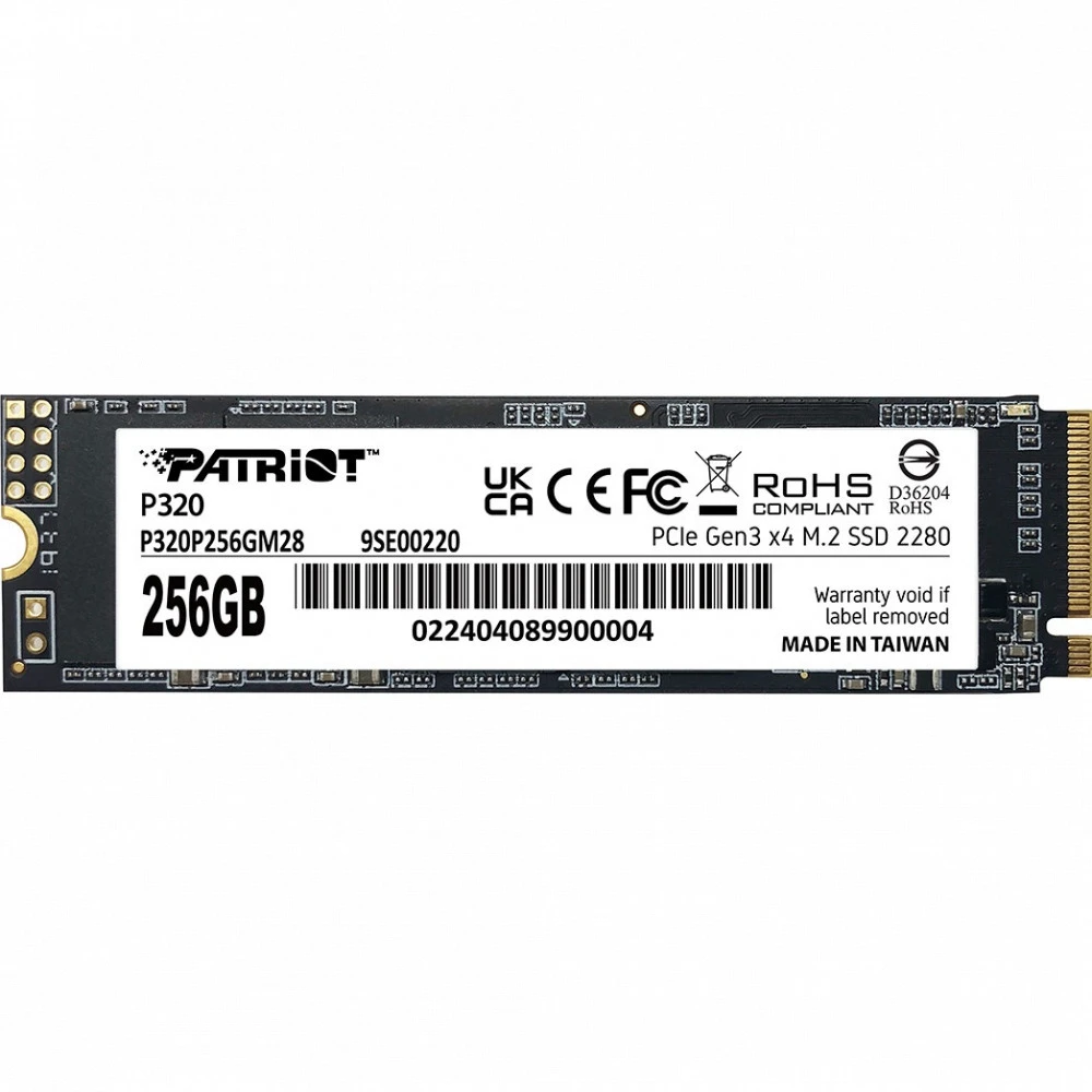 Жесткий диск Patriot P320P256GM28 SSD (твердотельные), 256 ГБ, M.2, PCIe