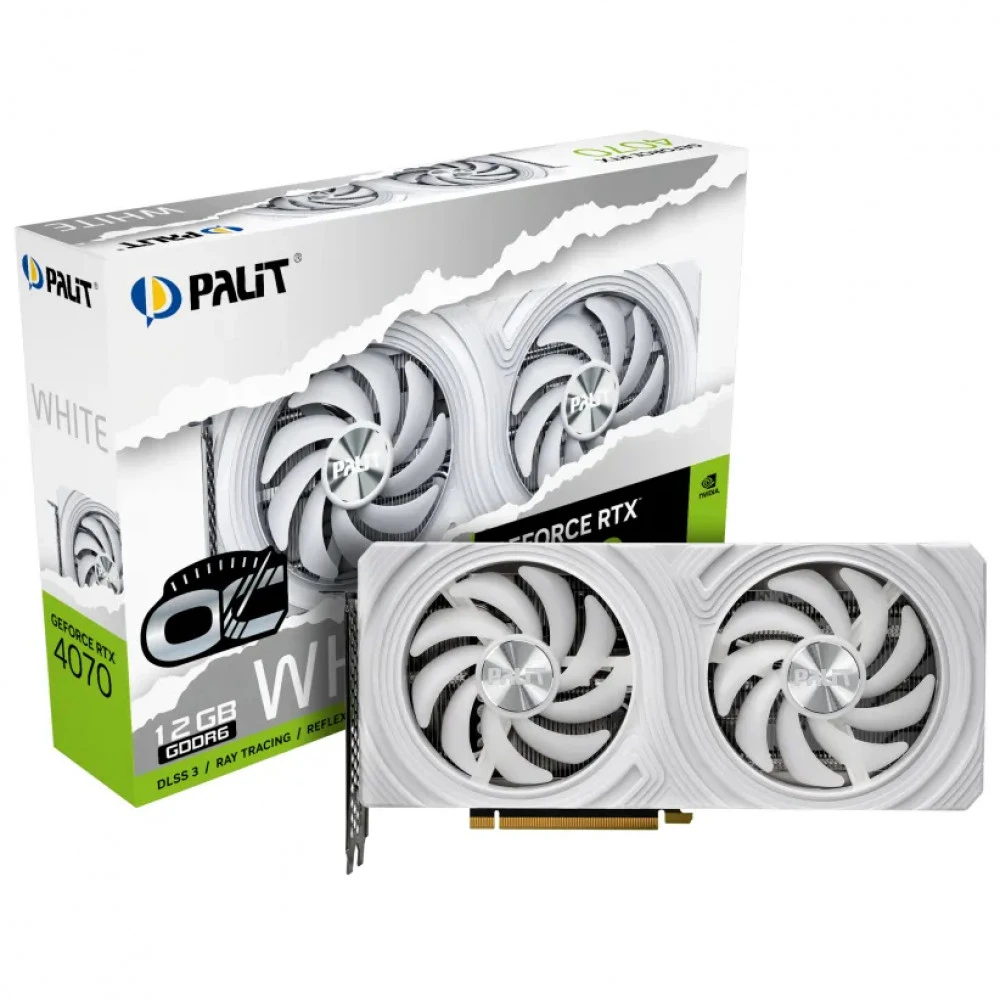 Видеокарта Palit RTX4070 WHITE OC 12GB NE64070S19K9-1048L 12 ГБ