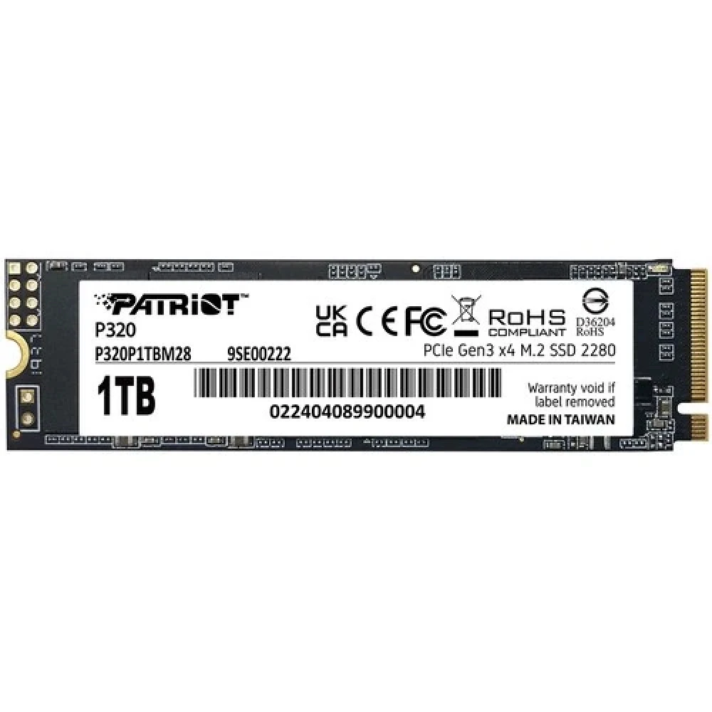 Жесткий диск Patriot P320 P320P1TBM28 SSD (твердотельные), 1 ТБ, M.2, PCIe