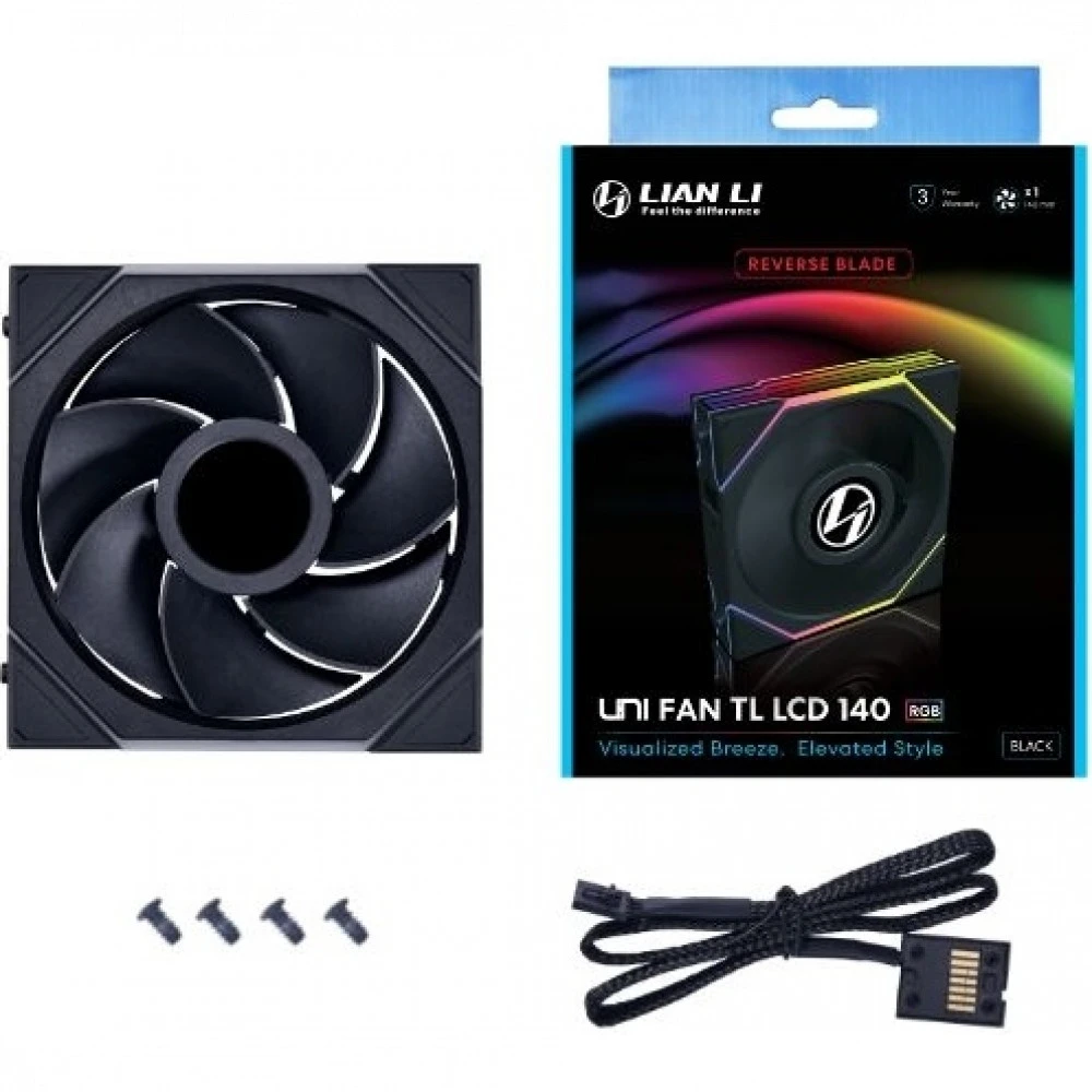 Система охлаждения Lian Li Uni Fan TL 140 LCD Reverse ARGB G99.14RTLLCD1B.00 Для системного блока