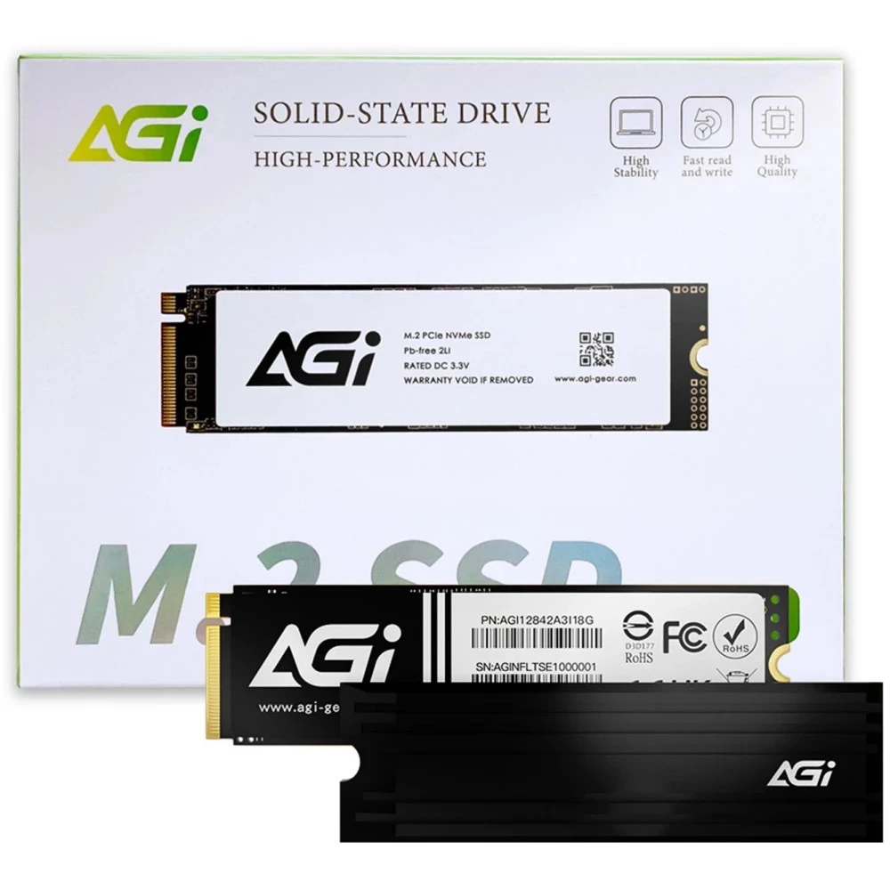 Жесткий диск ELP Imaging AI828 AGI2T0G44AI828 SSD (твердотельные), 2 ТБ, M.2, PCIe