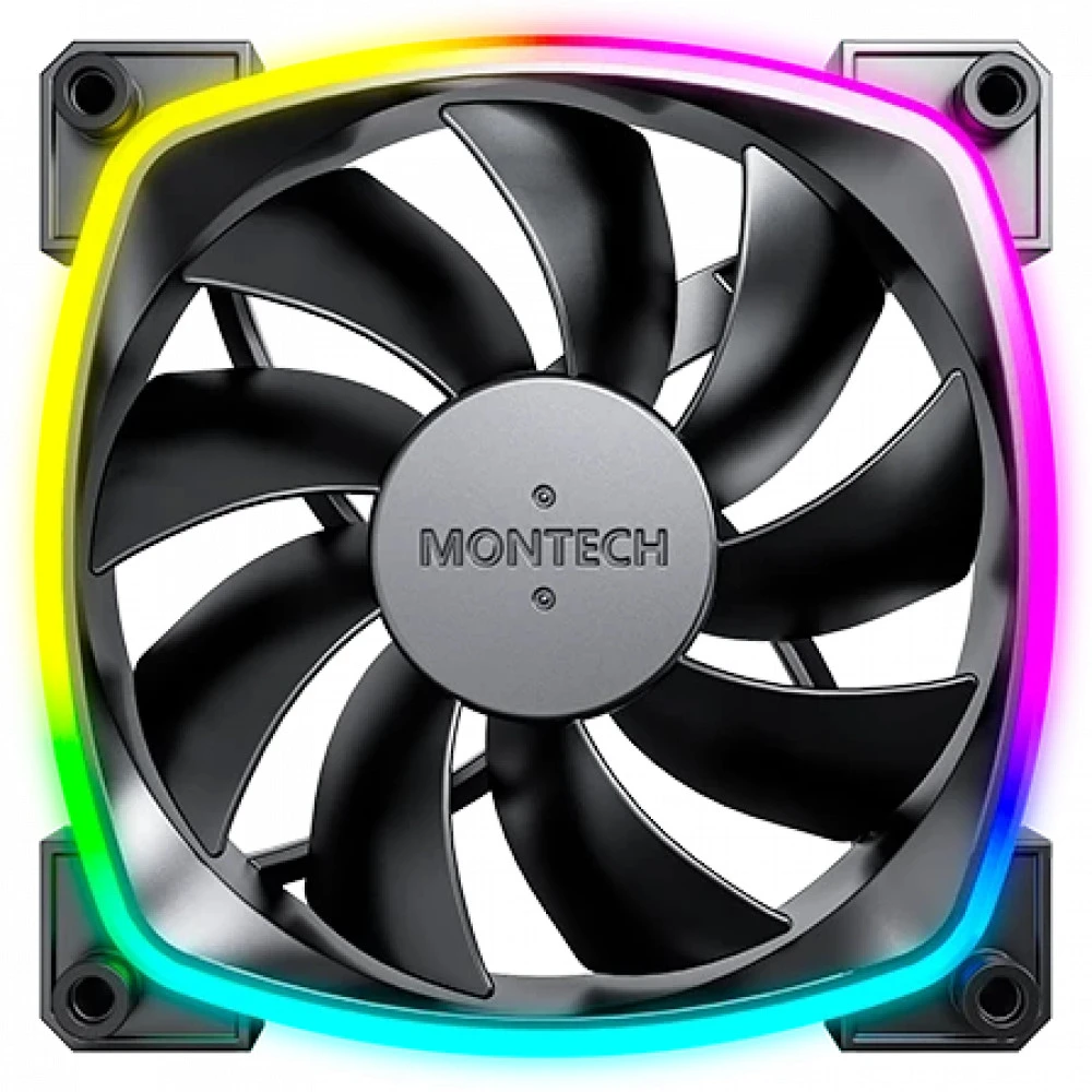 Система охлаждения Montech AX120 ARGB 120х120x25 черный AX120 PWM BLACK 3 IN 1 Для системного блока