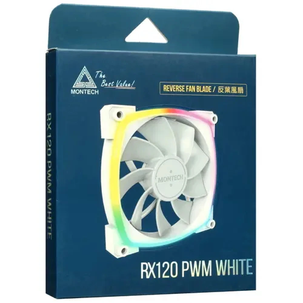 Система охлаждения Montech AX120 ARGB 120х120x25 белый AX120 PWM WHITE Для системного блока